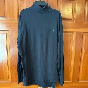 Polo Turtleneck shirt.  Navy blue. Size XXL.  Soft cotton and generous fit.